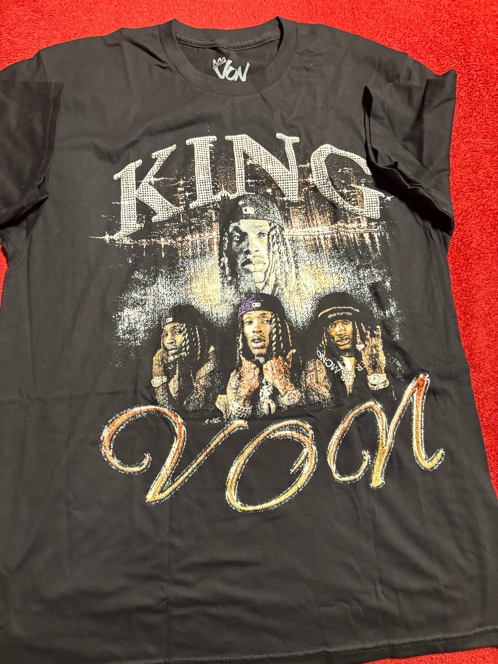 King Von Black Men’s Graphic T‑Shirt size Large New
